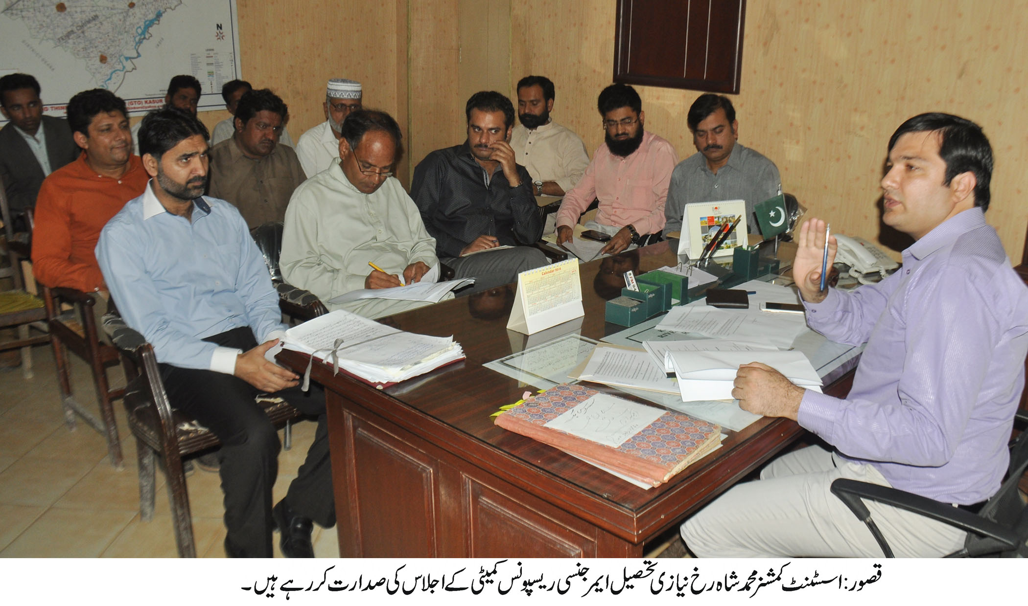 اسسٹنٹ کمشنر قصور کے زیر صدارت ڈینگی تدارک کے سلسلہ میں تحصیل ایمرجنسی ریسپورنس کمیٹی کا اجلاس