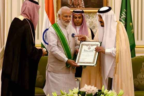 سعودی عرب نے نریند مودی کو سول اعزاز سے نواز دیا