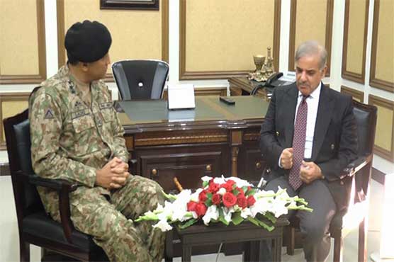 شہباز شریف سے کور کمانڈر کی ملاقات، دہشتگردوں کیخلاف کارروائیوں کا عزم