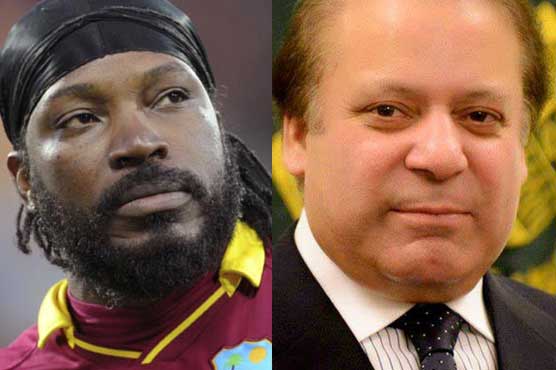کرس گیل کا وزیراعظم نواز شریف کیلئے نیک خواہشات کا اظہار