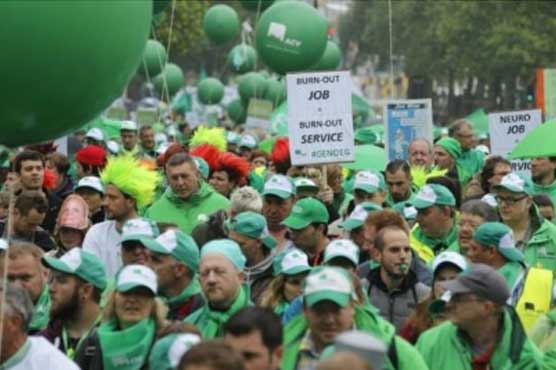 بیلجیئم: لیبر اصلاحات کیخلاف سرکاری ملازمین کی ہڑتال