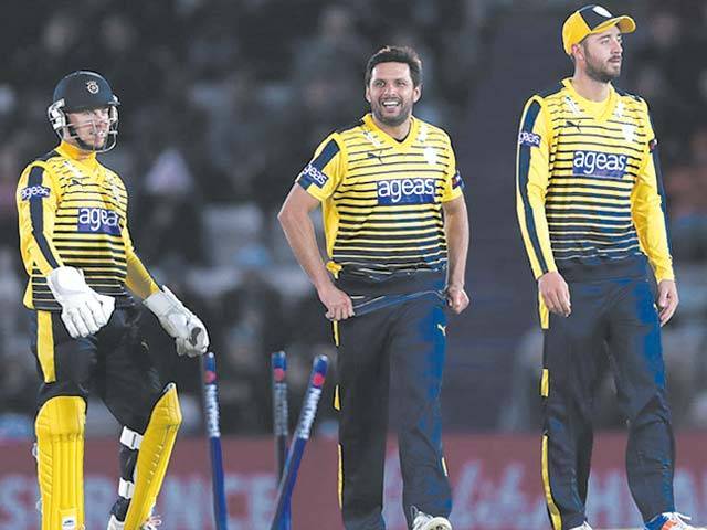 انگلش کرکٹ؛ آفریدی کے آل راؤنڈ کھیل نے ہیمپشائرکو فتح دلادی