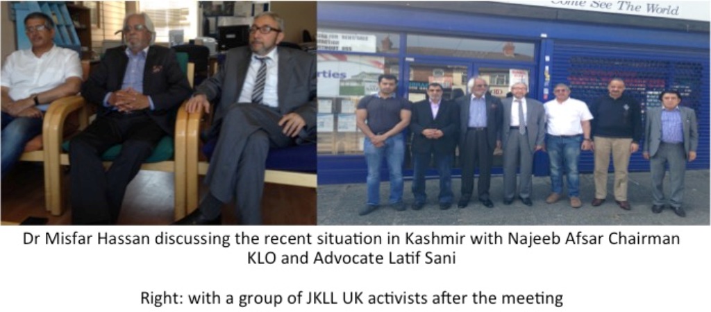 جموں کشمیر لبریشن لیگ برطانیہ کے صدر ڈاکٹر سفر حسن نے برمنگھم کا مختصر تنظیمی دورہ کیا