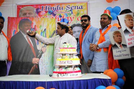 بھارتی انتہا پسندوں نے ڈونلڈ ٹرمپ کی سالگرہ دھوم دھام سے منائی