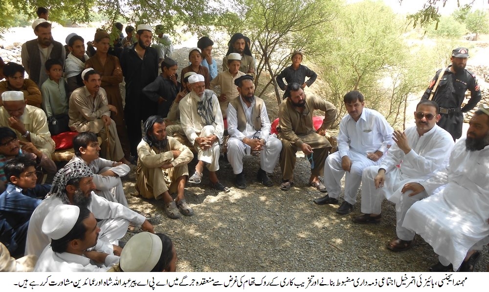 مہمند ایجنسی، بائیزئی لخکر کلی میں قبائلی جرگہ کا دہشت گردی کے خلاف اجتماع لشکر کشی کا اعلان