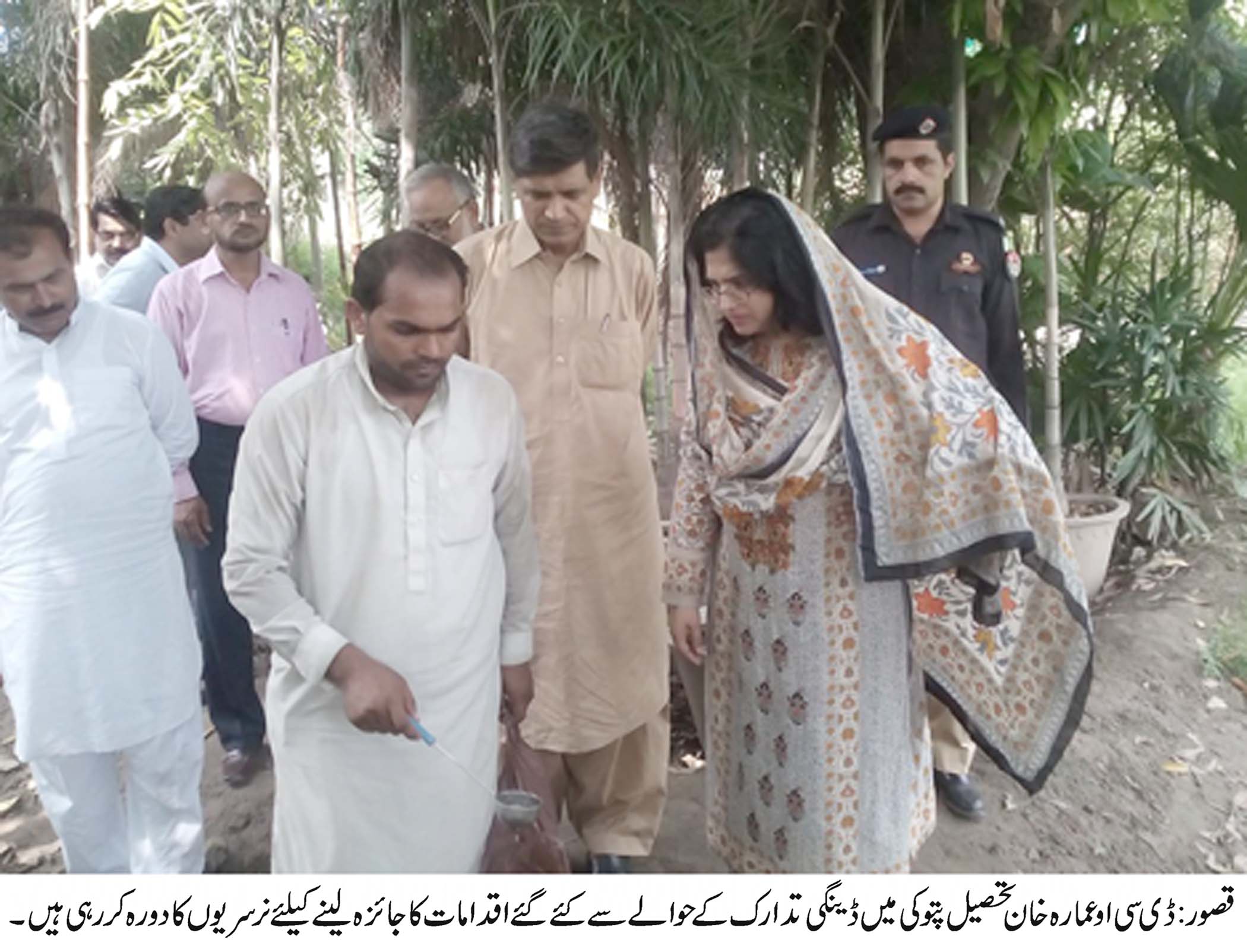 ڈی سی او قصور عمارہ خان کا تحصیل پتوکی کے مختلف علاقوں کا دورہ