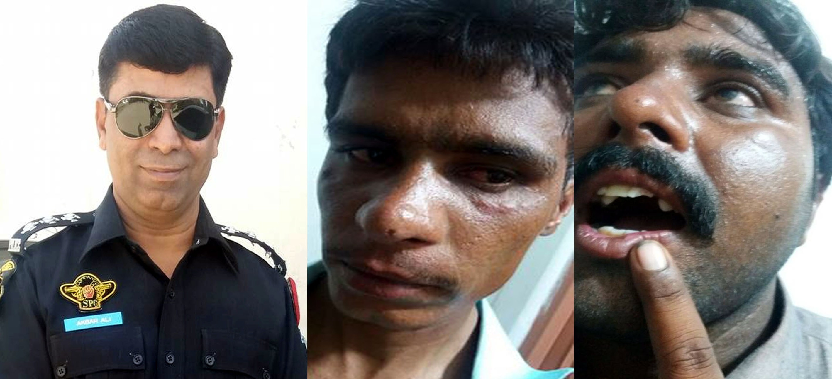 ایس ایچ او علی اکبر چنہ اور اس کے گن مین سرفراز راہوجہ کا نہتے شہریوں پر بدترین تشدد