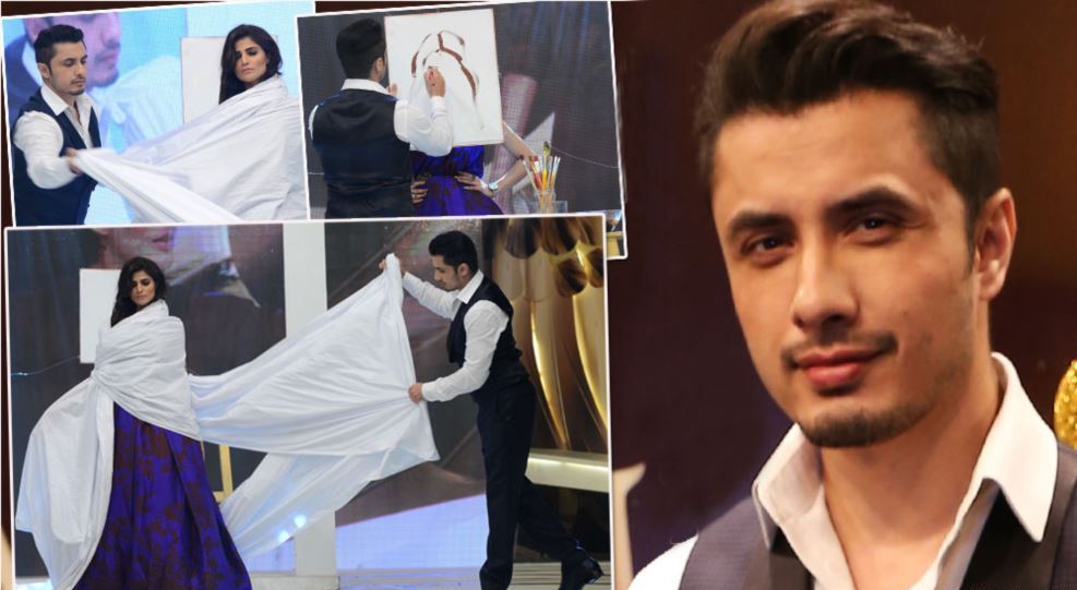 علی ظفر کا منفرد انداز ماڈلنگ اور پینٹنگ ساتھ ساتھ