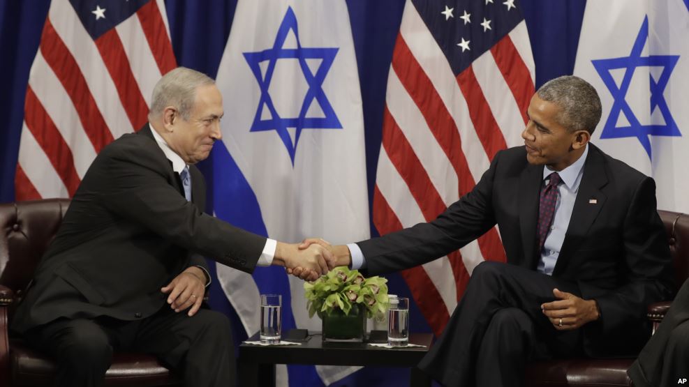Benjamin Netanyahu with Obama