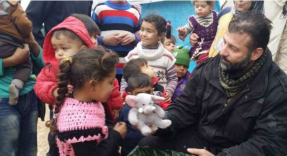 Man Distribute Toys