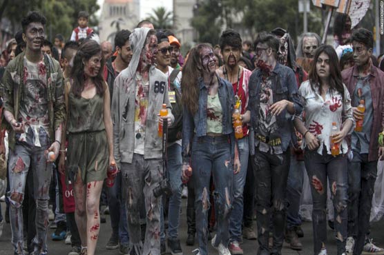 میکسیکو سٹی میں نواں سالانہ زومبی فیسٹیول شروع ہو گیا