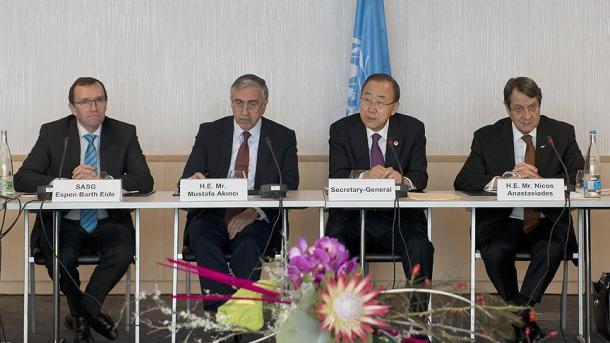 سوئٹزر لینڈ کے قصبے مونٹ پیلیرین  میں جاری مذاکرات میں مثبت پیش رفت ہوئی ہے، بانکی مون