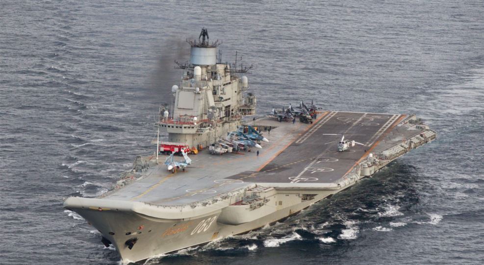 روسی طیارہ بردار بحری بیڑا حلب کو نشانہ بنا سکتا ہے: رپورٹ