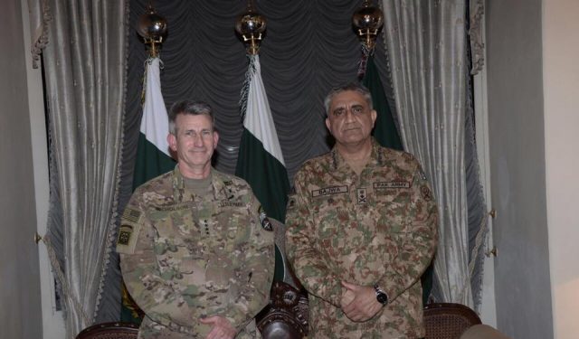 آرمی چیف سے افغان امن مشن کے سربراہ جنرل جان نکلسن کی ملاقات