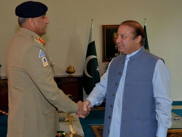 وزیر اعظم نواز شریف اور آرمی چیف باجوہ کے درمیان اہم ملاقات