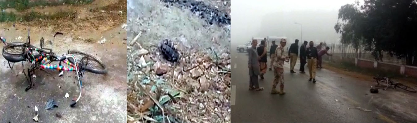 ٹنڈوجام زرعی یونیورسٹی کے قریب دھماکہ۔ ایک رینجرز اہلکار زخمی۔ گاڑی کو جزوی نقصان