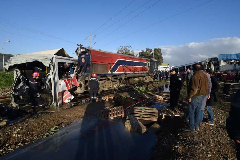 تیونس : ٹرین اور بس میں تصادم، 5 افراد ہلاک