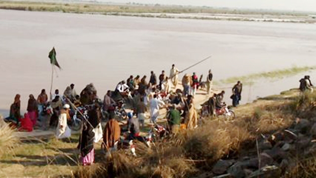 کمالیہ : دریائے راوی میں نچلے درجے کا سیلاب، ہزاروں ایکڑ اراضی زیر آب