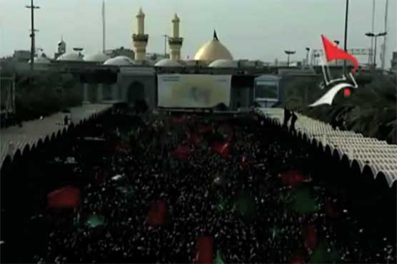 لاکھوں زائرین کی کربلا میں حضرت امام حسینؓ کے روضہ پر حاضری