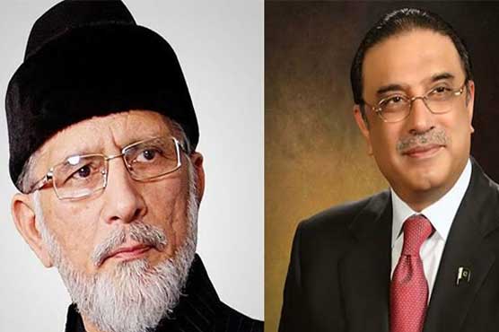 آصف زرداری کا طاہر القادری سے رابطہ، عوامی تحریک کو تعاون کی یقین دہانی