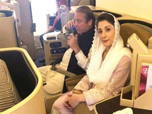 نواز شریف اور مریم نواز کو لاہور ایئرپورٹ سے گرفتار کرلیا گیا