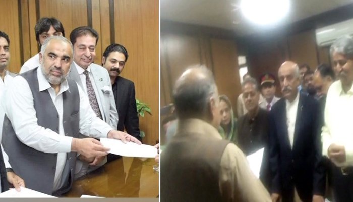 اسپیکر قومی اسمبلی کیلئے خورشید شاہ اور اسد قیصر کے کاغذات نامزدگی جمع