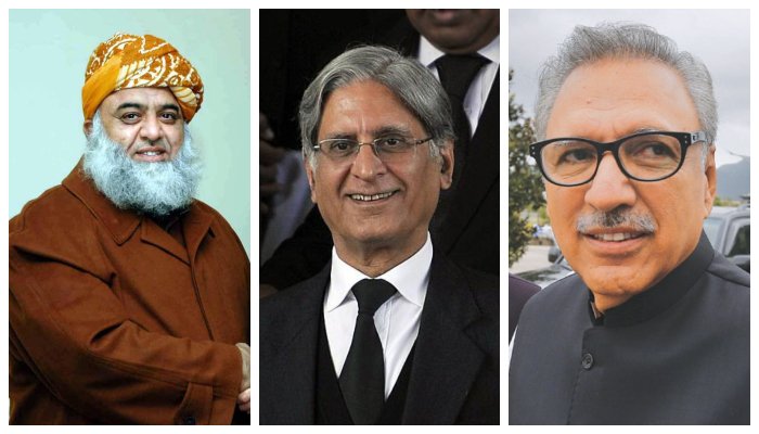 عارف علوی، اعتزاز احسن اور مولانا فضل الرحمان کے صدارتی انتخاب کیلئے کاغذات جمع