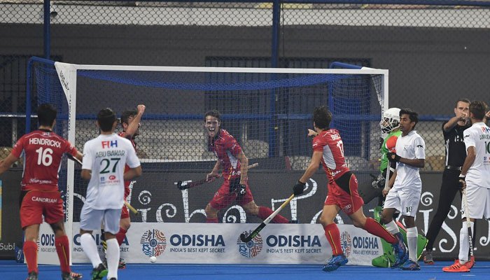 بیلجیئم سے شکست کے بعد پاکستان ہاکی ورلڈ کپ سے باہر