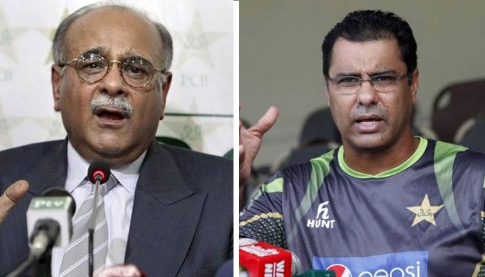 نجم سیٹھی اور سابق فاسٹ بولر وقار یونس کے درمیان لفظی جنگ