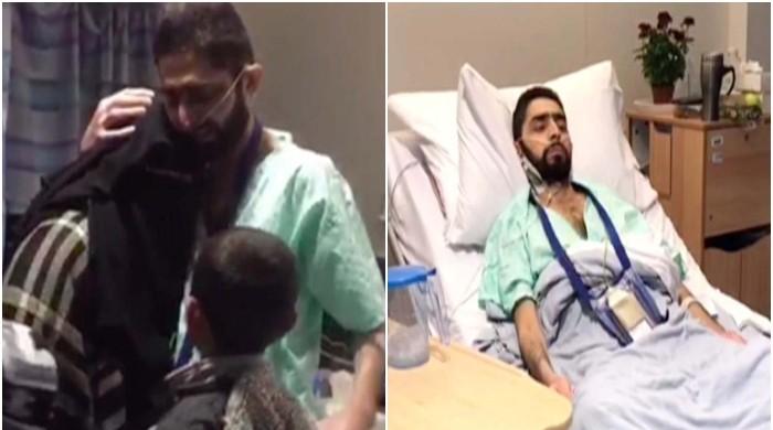 برمنگھم میں زیرعلاج پاکستانی نصراللہ کی اہلخانہ سے 9 برس بعد ملاقات