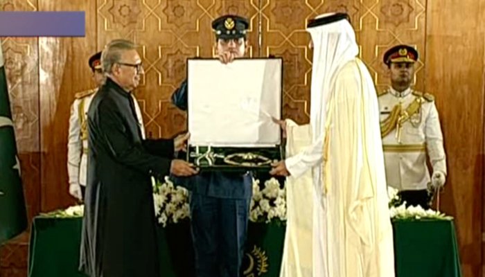 امیر قطر کو پاکستان کے اعلیٰ ترین سول اعزاز سے نواز دیا گیا