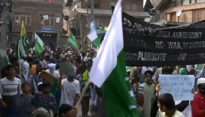 مقبوضہ کشمیر میں بھارتی لاک ڈاؤن کے باوجود 24 گھنٹوں کے دوران 23 احتجاجی مظاہرے