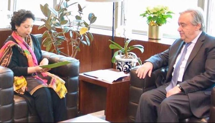 ملیحہ لودھی نے مسئلہ کشمیر اقوام متحدہ کے سیکریٹری جنرل کے سامنے اٹھا دیا