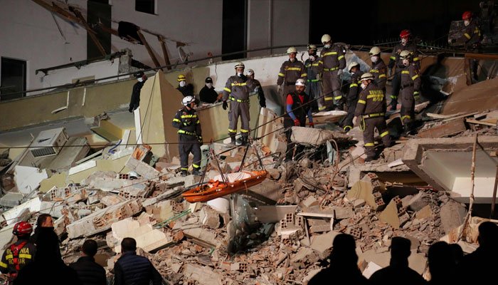 البانیہ میں زلزلے سے ہلاکتوں کی تعداد 40 ہو گئی