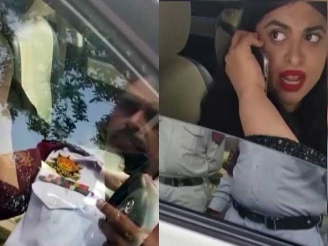 ’’دو ٹکے کے آدمی‘‘ ، کار سوار خاتون کی ٹریفک پولیس سے بدتمیزی، مقدمہ درج