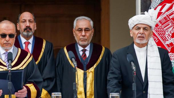 کابل:اشرف غنی کی حلف برداری کے دوران دھماکہ، نائب صدر کی گاڑی تباہ