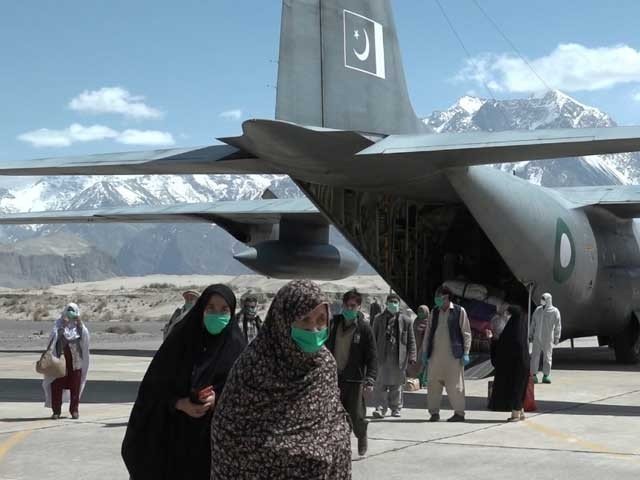 پاک فضائیہ کا آپریشن؛ زائرین کو دالبندین سے اسکردو پہنچا دیا گیا