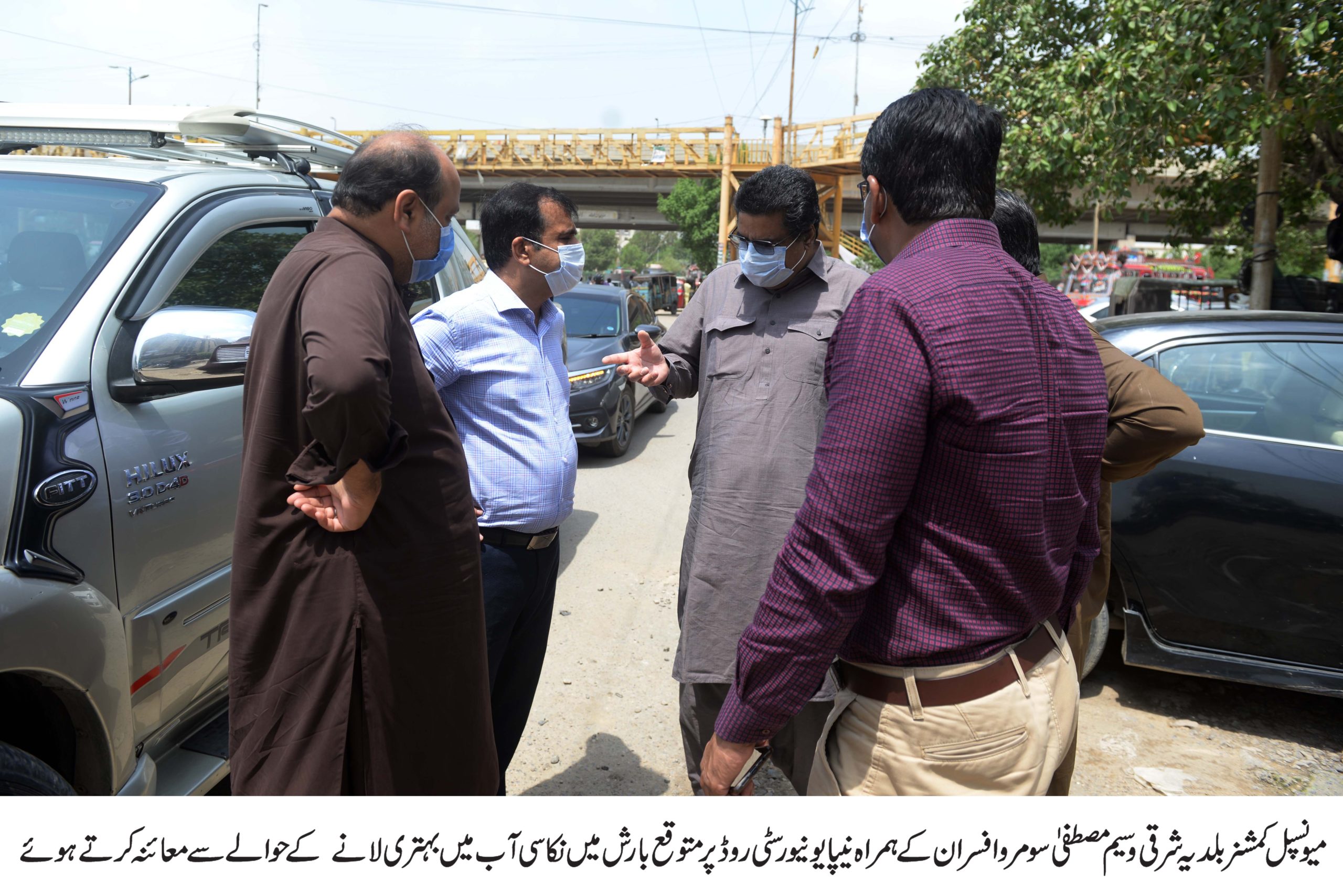 میونسپل کمشنر ایسٹ وسیم مصطفی سومرو کا نیپا کا دورہ، چوکنگ پوائنٹس کا معائنہ