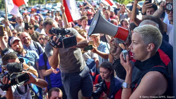 بیلاروس، ریاستی اہلکاروں نے خاتون اپوزیشن رہنما کو حراست میں لے لیا