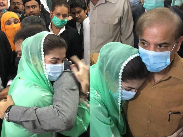 مریم نواز کی شہباز شریف اور حمزہ شہباز سے احتساب عدالت میں ملاقات