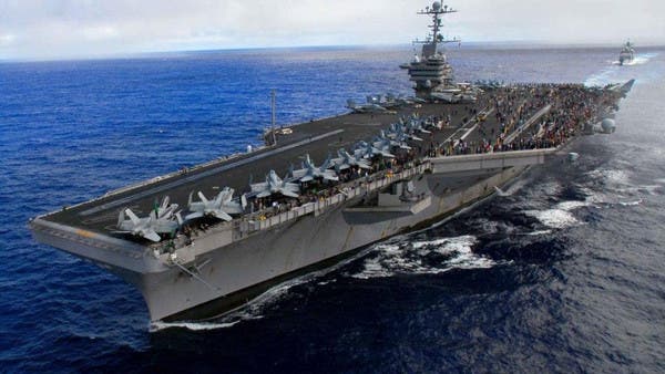 مشقوں کے دوران داغے ایرانی بیلسٹک میزائل امریکی بحری بیڑے کے قریب جا گرے