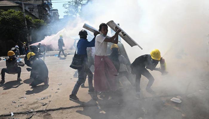 میانمار میں مزید پانچ مظاہرین ہلاک
