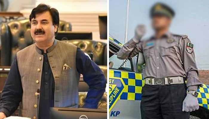 پشاور: شوکت یوسفزئی سے غیر ضروری سوال کرنے پر ٹریفک وارڈن معطل