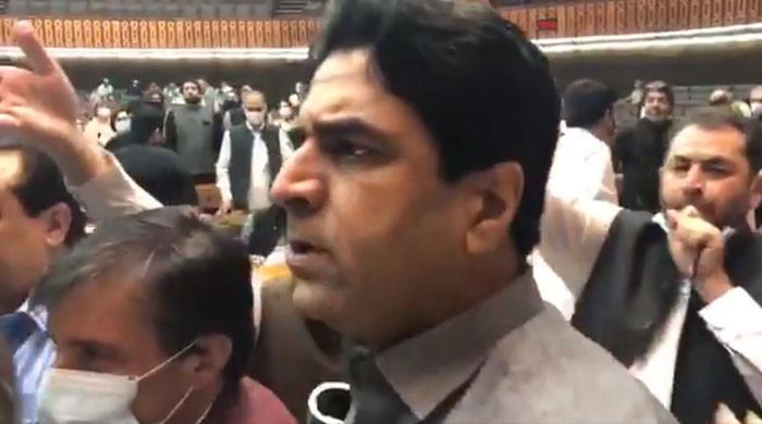 قومی اسمبلی اجلاس، معاون خصوصی نے بجٹ دستاویز ن لیگی رکن کو دے ماری