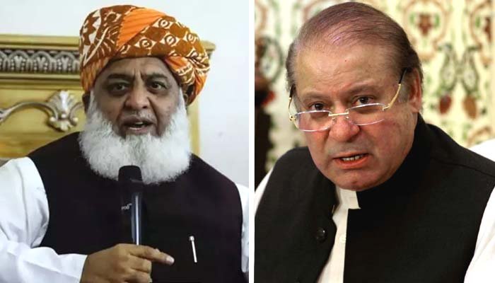 نواز شریف اور مولانا فضل الرحمان کے درمیان ٹیلی فونک رابطہ